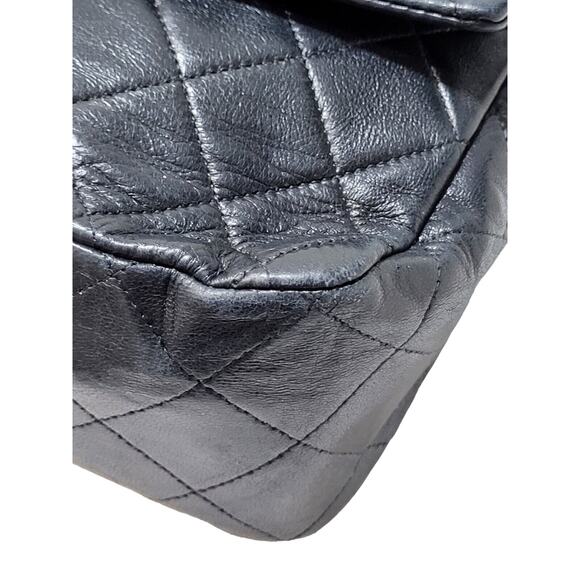 CHANEL CC Timless MATELASSE 34 Single Flap Double Chain Shoulder Bag Lambskin - Picture 13 of 16